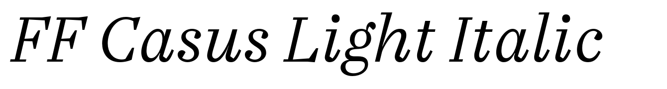 FF Casus Light Italic
